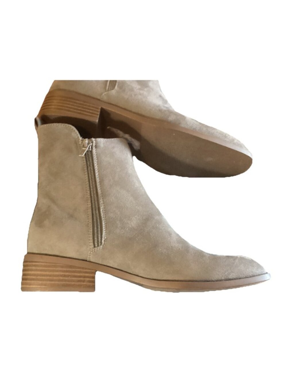 Women’s JustFab Gray Suede Ankle Boots U.S.Size 8, EU Size 38.5, UK Size 6